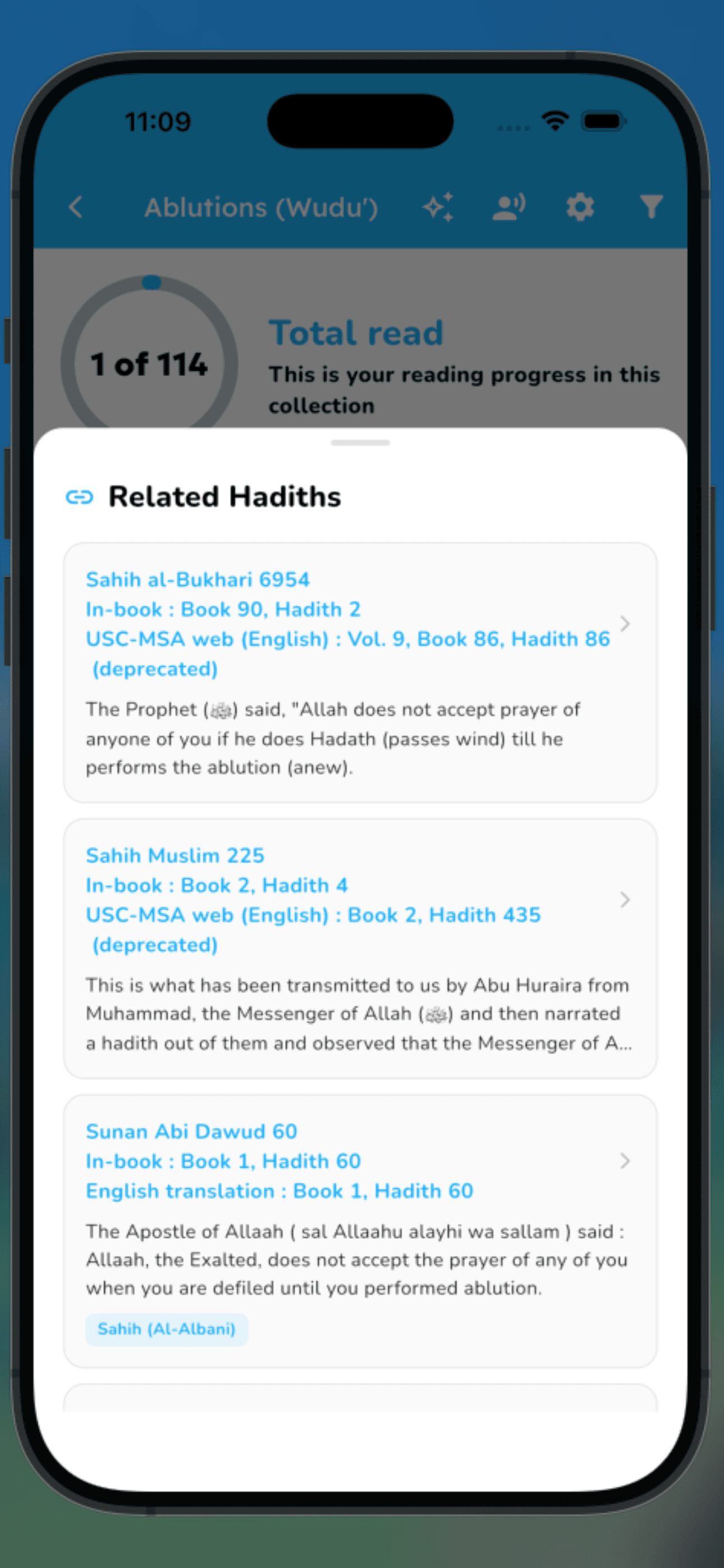 Hadith Collection app screenshot 5